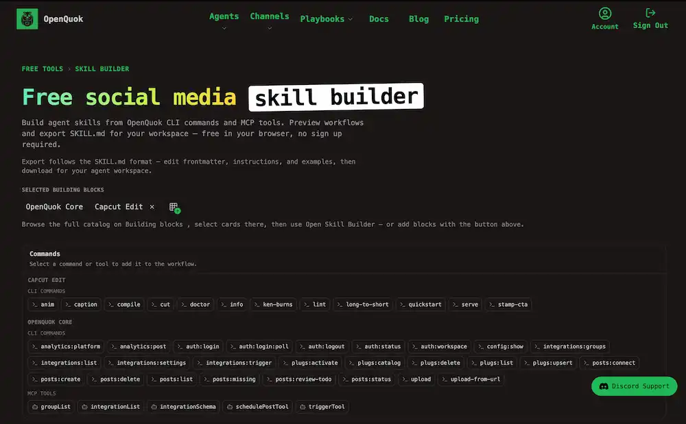 Open Free RedPanda's skill builder